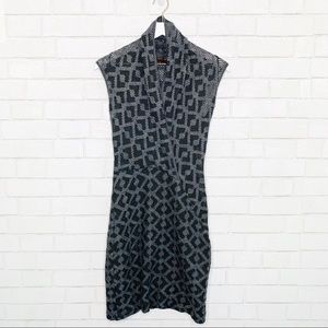 Missoni shawl collar open knit sleeveless dress